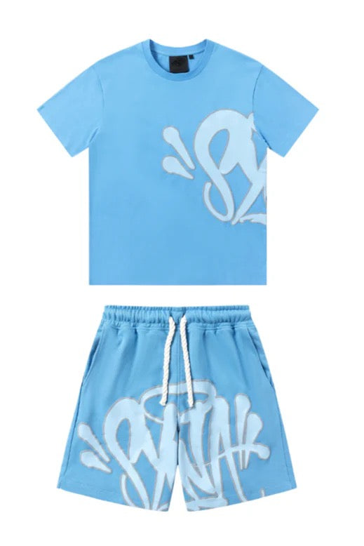 GRAFFITI - SHORT SET LIGHT BLUE