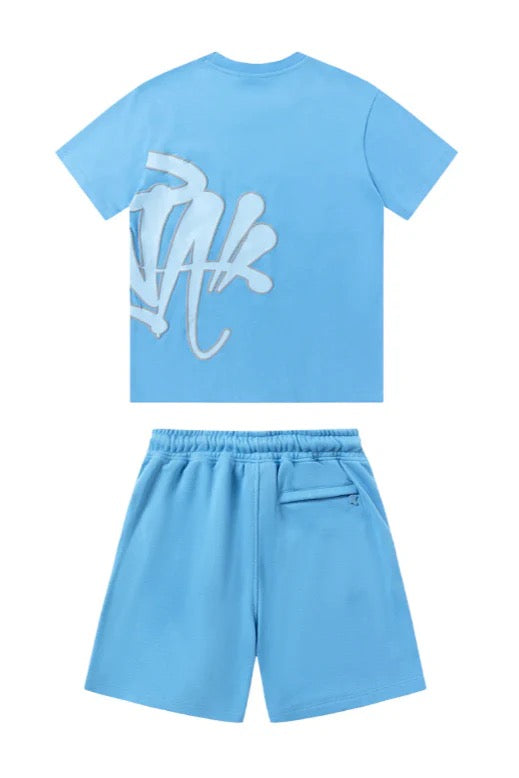 GRAFFITI - SHORT SET LIGHT BLUE