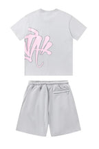 GRAFFITI - SHORT SET GREY/PINK