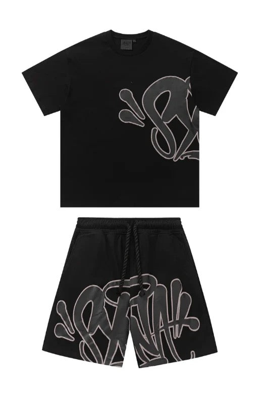 GRAFFITI - SHORT SET BLACK