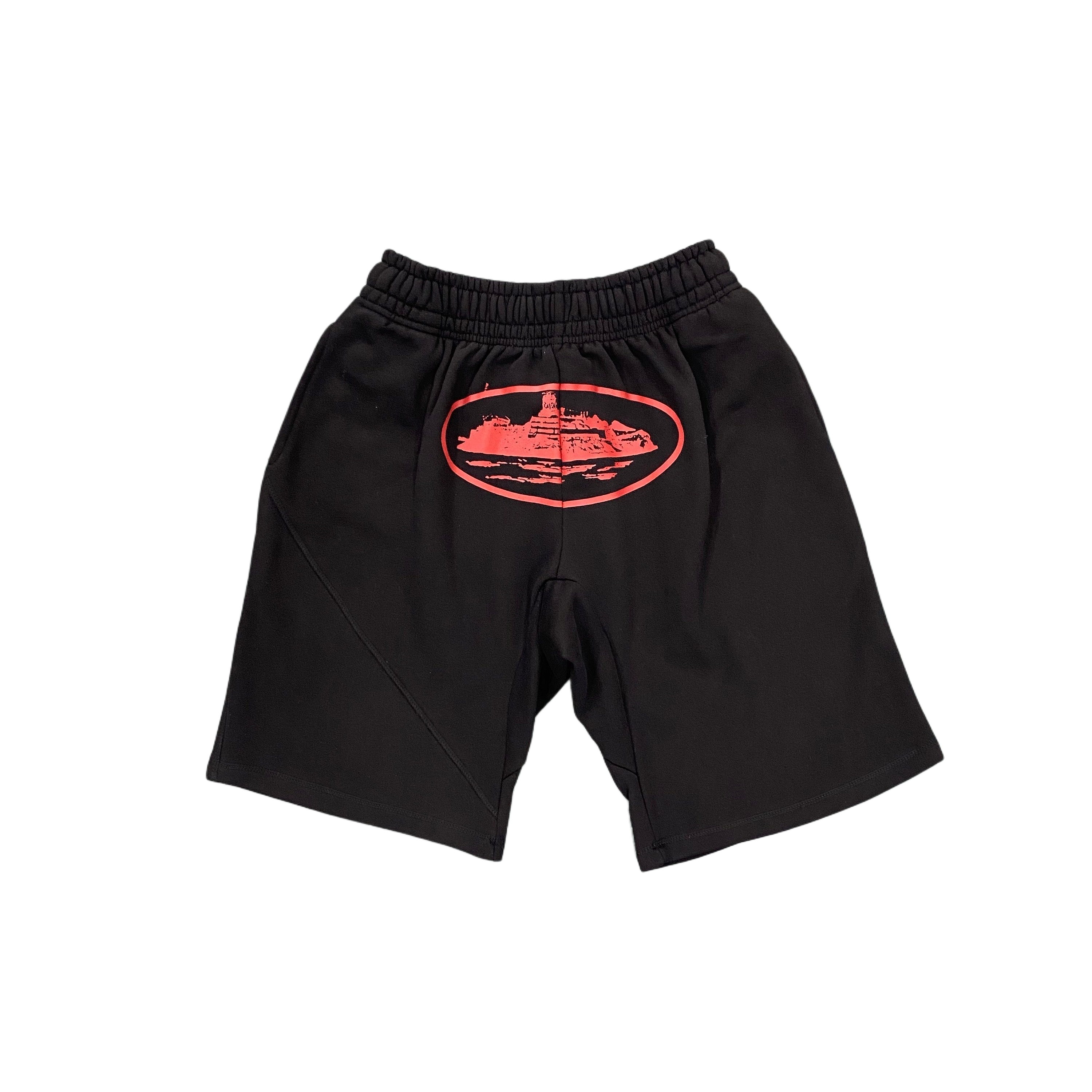 CRTZ - SHORTS RED ON BLACK