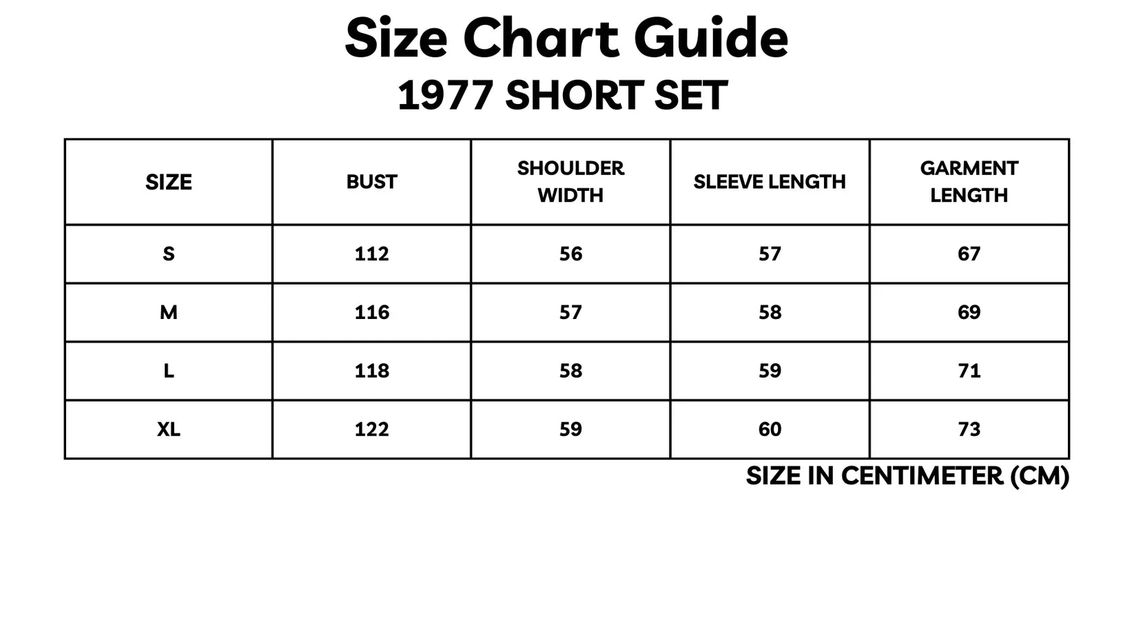 1977 - SHORT SET